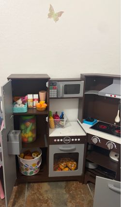 Kids kitchen with food