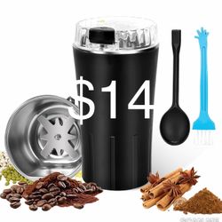 One Touch Coffee Grinder Electric 300W - Heavy-Duty Stainless Steel Blades Small Grinder for Spices & Coffee Beans for Home Use, With 50g Capacity, Id