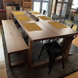MÖRBYLÄNGA Dining table With Bench