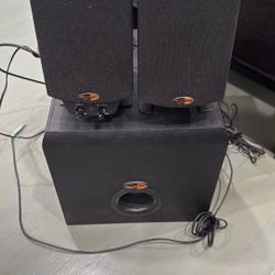 Klipsch Model Comedian 2.1 Subwoofer And 2 Speakers 