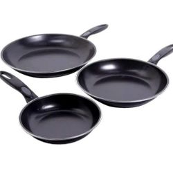 New! Gibson Adventura 3 Pc Frying Pan Set