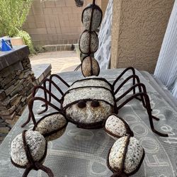 Rustic River Rock & Wrought Iron Scorpion  Sculpture 
