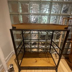 Bar Cart With Removable Tray 