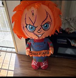 Chucky Good Guys Inflatable Freestanding Halloween Yard Decor, Multicolor