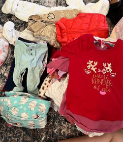 Lot of 12 mo baby girls WARM clothes 60+ items