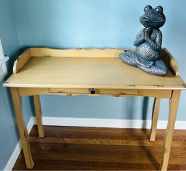 Pier 1 Solid Wood Writing Desk - Distressed Cottage Style