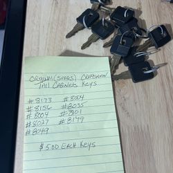 Sears Original Craftsman Cabinets Keys 