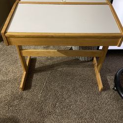 Desk With 2 Lift Compartments And Computer Wire Hole 