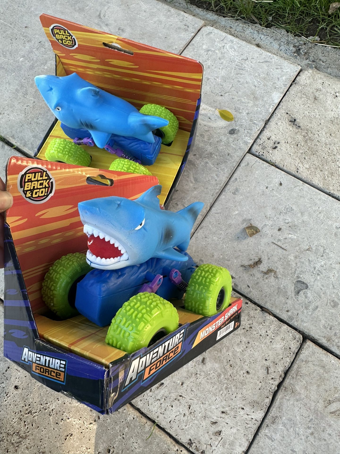 (2) Adventure Force Shark Trucks