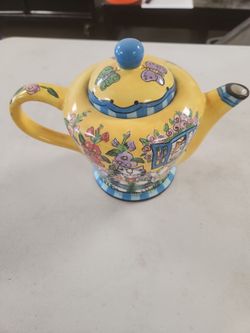 Catzilla by Candace reiter 2004 teapot