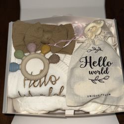 Hello World Baby Shower Girl Gift Set #2