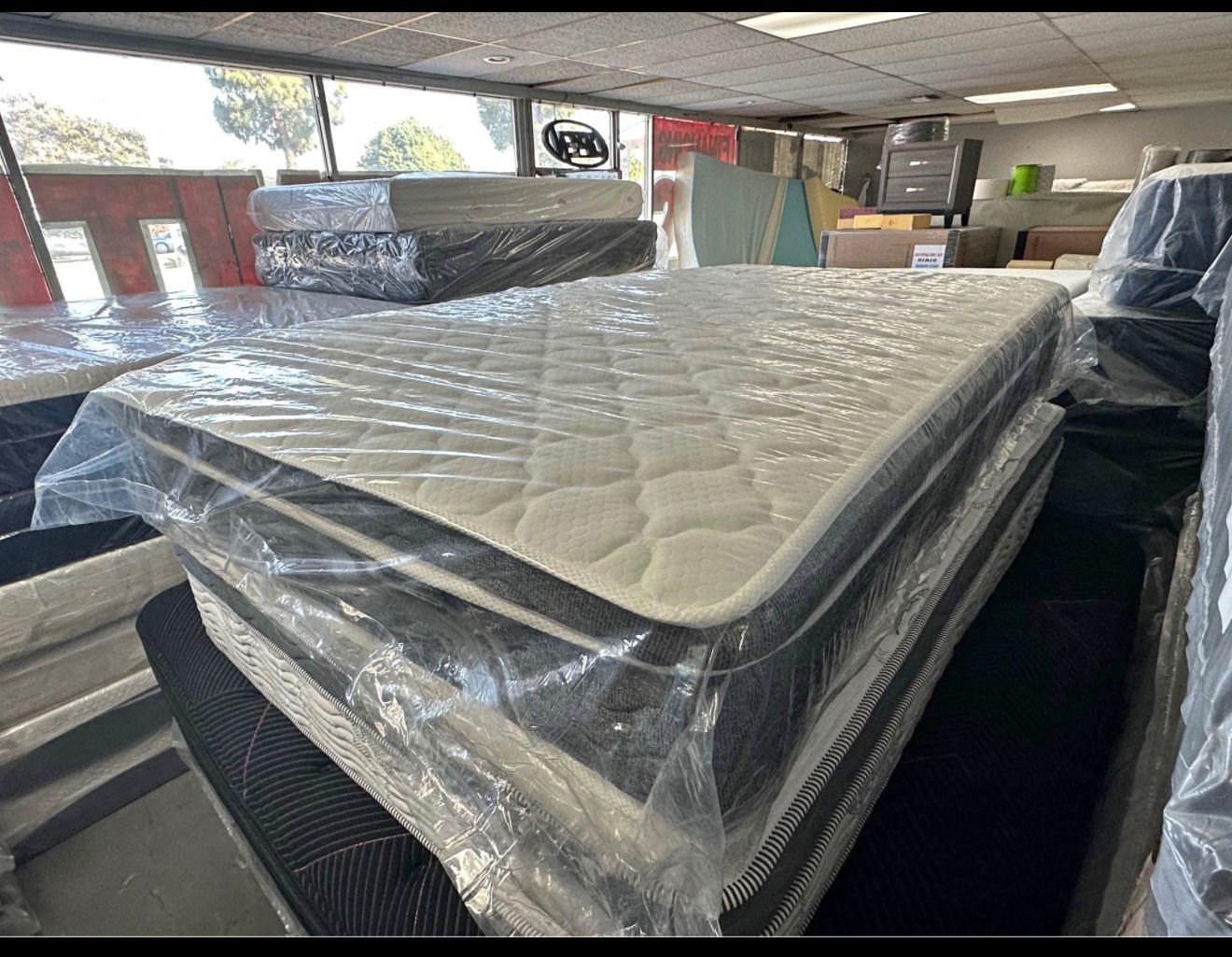 Queen Size Pillow Top Mattress New 