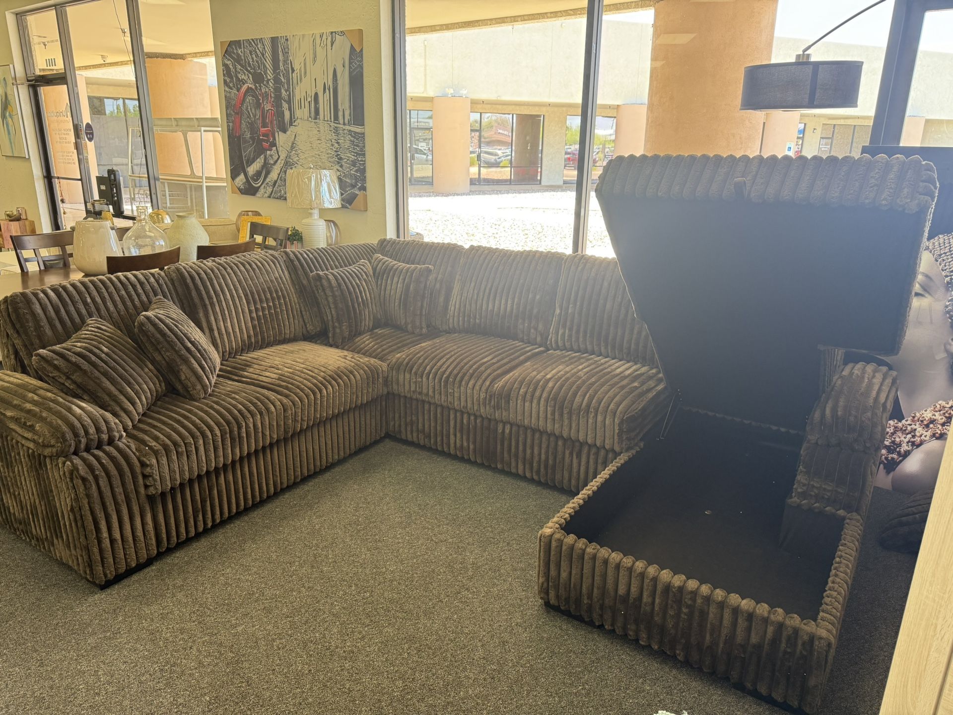 Teddy Bear Sectional With Storage And Sleeper Sofa