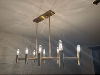 Ceiling lamp gold 8 lamp