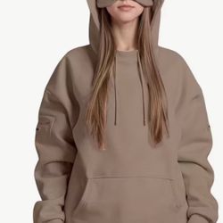 Black LARGE HOODIE WITH LOTS OF POCKETS