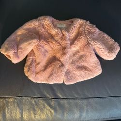 Spencer by Jaclyn Smith Jacket Baby Girl Faux Fur Pink Jacket Size 0-3 Months