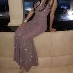 Long Mauve Dress