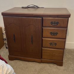 Vintage Sewing Machine Table/cabinet