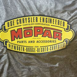 Mopar metal sign