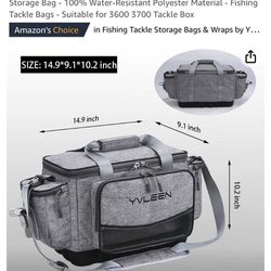 Fishing Tackle Box Bag - Outdoor Large Fishing Tackle Storage Bag - 100% Wate...