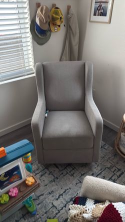 Grey rocking chair