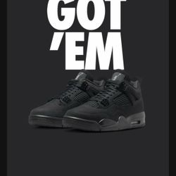 Jordan 4 Black Cat  - Size 10M