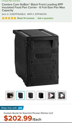 2 Cambro Cam GoBox Insulated Food Pan Carriers - $100 Each or $150 for Both