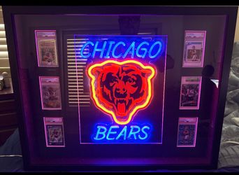 Football team neon card display box
