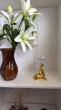 Small, Gold figurine Lamp Decor