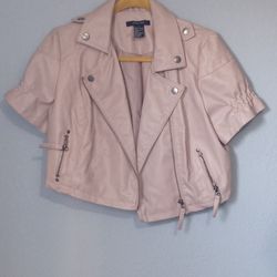 Womens Leather Crop Jacket/ Women's LG Day Gowens