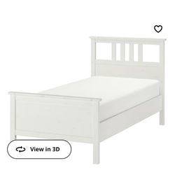 White IKEA twin Bed Frame 