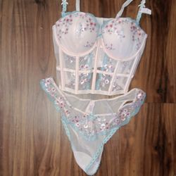 2 Piece Bustier & Panty Set Sz. S/M $120