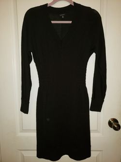 NINE WEST BLACK KNIT LONG SLEEVE DRESS SIZE MEDIUM