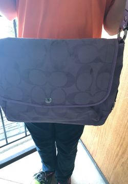 Lavender coach messenger bag