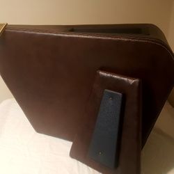 New In Box! Leather Wedge With Storage.