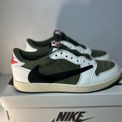 Travis Scott x Jordan 1 medium olive low size 9.5 Nike shoes