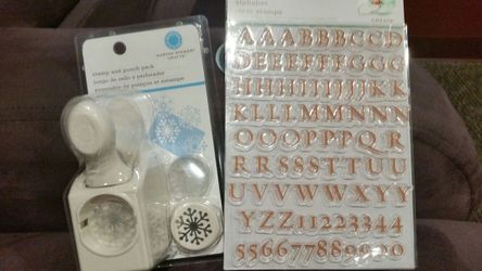 Stamp & Punch pack, Snowflake & Present/gift