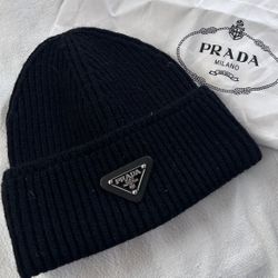 Authentic Prada Unisex Wool and Cashmere Beanie.