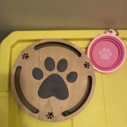 Pet Toy and Small Collapsible Bowl 