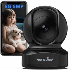 Security Camera, IP Camera, WiFi Home Indoor Camera for Baby/Pet/Nanny, 2 Way Audio Night Vision, Works with Alexa, with TF Card Slot and Cloud, Q5 (B