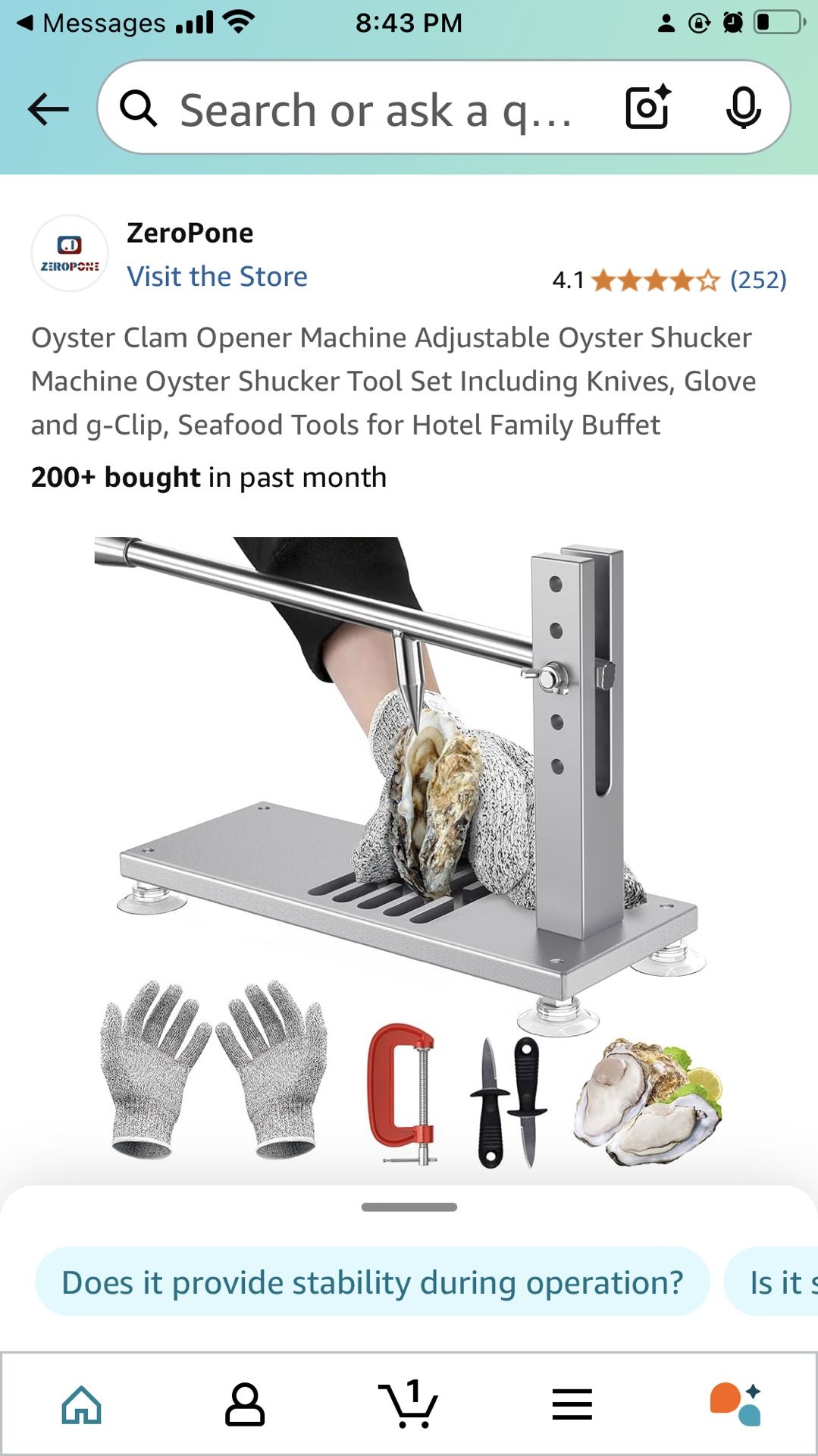 Oyster shucker