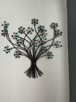 Pier One Metal Wall Art with Jewel Accents