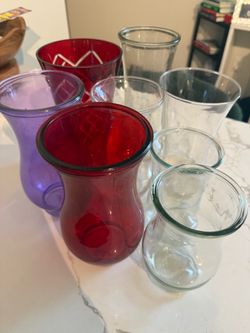 Mixed Glass Vases and Jars Set of 8