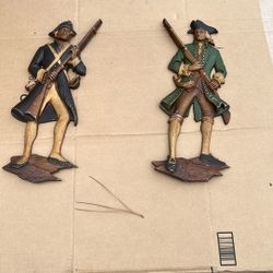 Vintage Sextons Minute, Man Cast Metal Wall Decor 