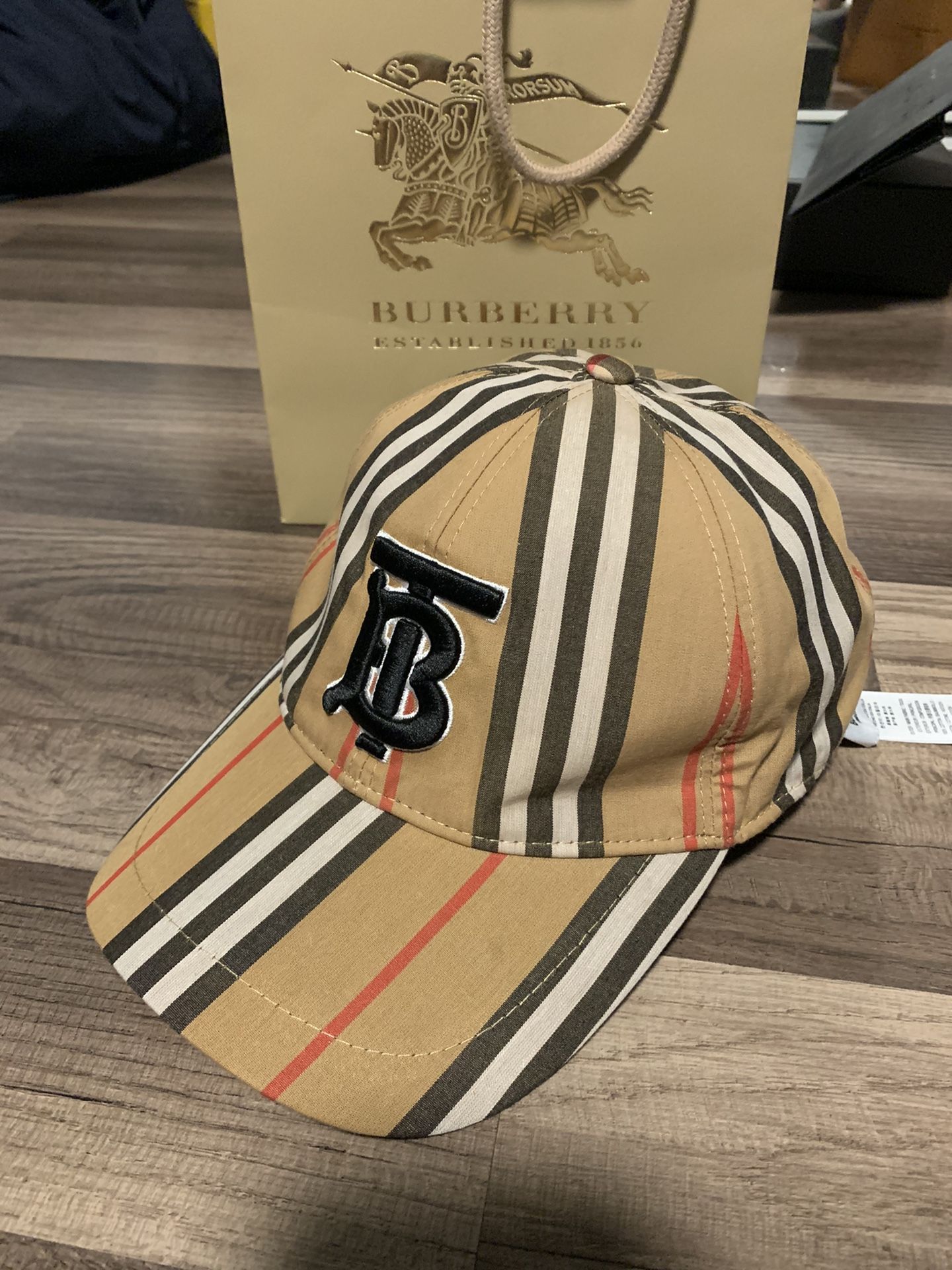 B Brown TB hat 