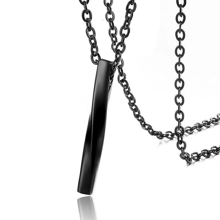 "Twisted Column Pendant Necklace for Men, BL040
 
 