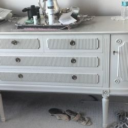 White Antique Dresser 