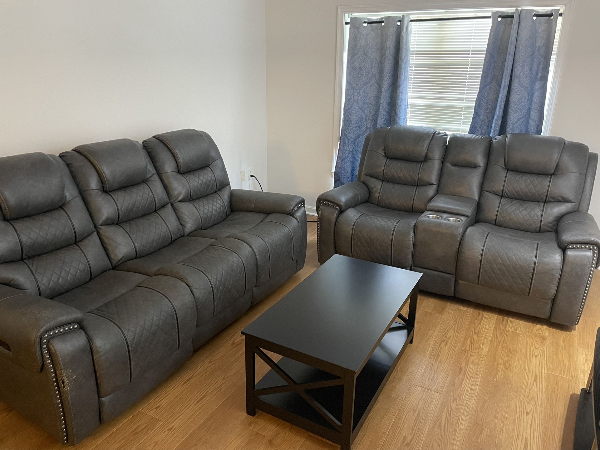 Power Reclining Leather Sofa And Loveseat