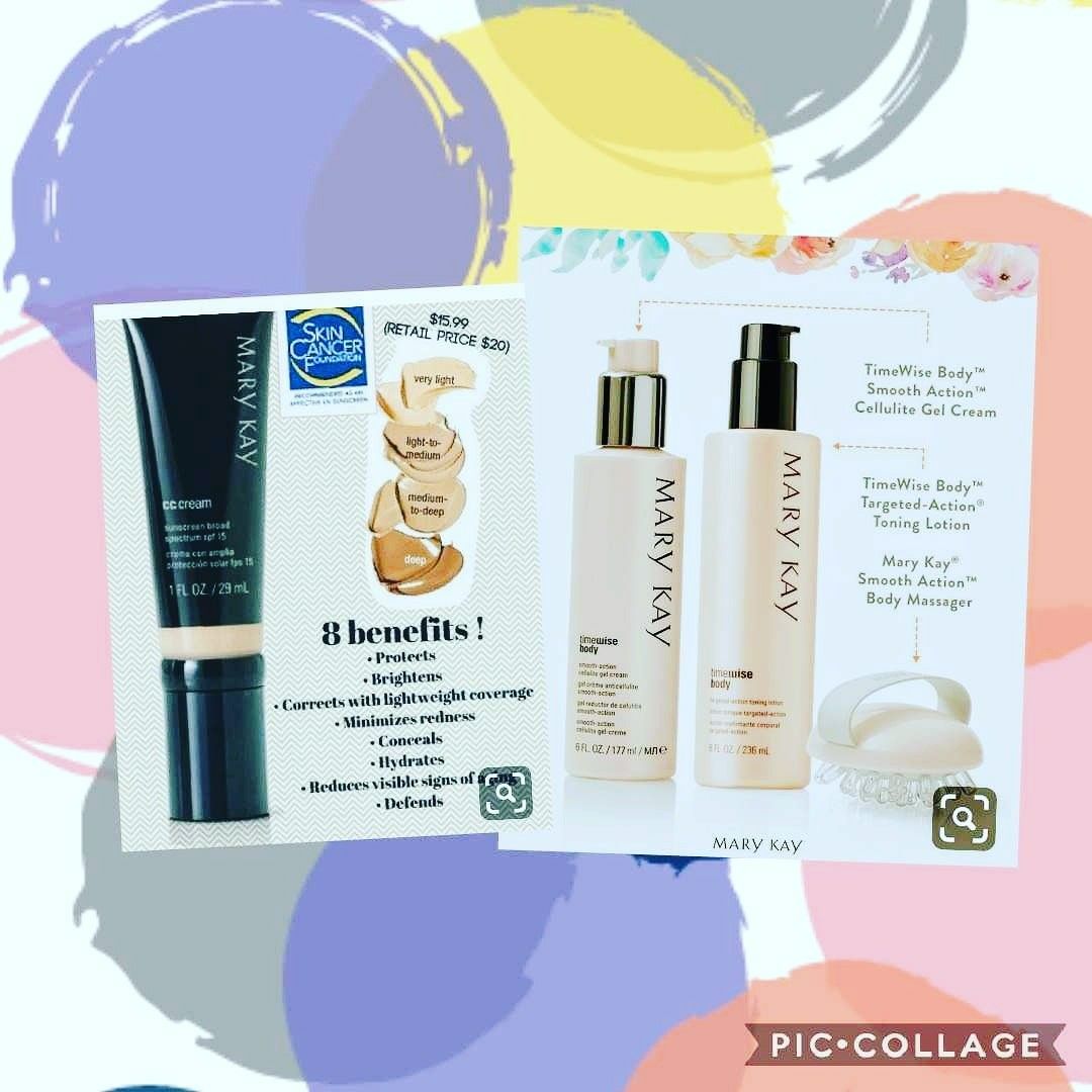 Toning lotion (perfect for stretch marks and cellulite) and CC cream