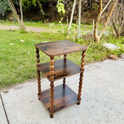 Wood End Side Table Size Length 13", Width 12", Height 23" New Condition